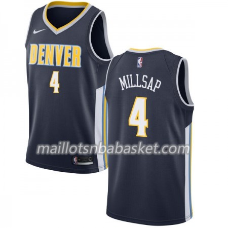 Maillot Homme Denver Nuggets Paul Millsap 4 Nike 2017-18 Navy Swingman